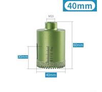 2060 mm M10 rosca seca broca abridor dentado con borde de diamante para mármol granito hormigón cuarcita aplicaciones de perforación de azulejos (40 mm)