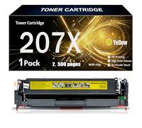 207X Cartucho de Tóner Compatible para HP Alta Capacidad con Chip | Reemplazo para HP Color LaserJet Pro M283fdw M283fdn M283cdw M282nw M255dw M255nw - 3.200 / 2.500 Páginas,Yellow