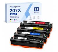 207X - Juego de 4 cartuchos de tóner con chip compatibles con HP Color LaserJet Pro