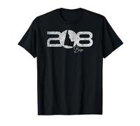 208 Boise Idaho Código de área Minimalista Mapa Arte Boisean Local Camiseta