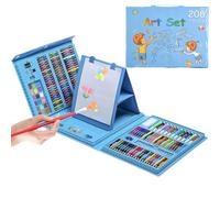 208 piezas Crayon Art Set - Kit de suministros de colorear portátiles para adultos, colección de colores vibrantes | Travel Home Studio Outdoor School Party Birthday Holiday Christmas Creative Drawing
