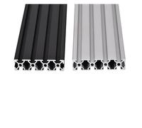 2080 V-Slot Aluminum Extrusion Profile 550-1500mm, 2Pcs - EU Standard Linear Rail Sliding V-Slot For CNC Router Machine And 3D Printer(Black Anodized,600mm)