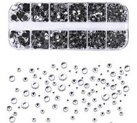 2088 Piezas Cristal Diamante de imitación Hotfix Rhinestones Strass Termoadhesiva Decoración para DIY Artesanía Ropa Zapatos Bolsas Arte de Uñas Transparente SS6 10 12 16 20 30