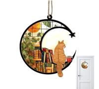 20cm Acrylic Cat Sun Catcher Memorial Pendant For Window | 7.9 Inch Transparent Prism Wall Art | Rainbow Light Decoration Indoor Outdoor | Thoughtful Gift For Cat Lovers Pet Owners