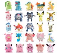 20cm Amine Pokemon Cyndaquil Quilava Totodile juguetes de peluche lindo Poliwag Chikorita muñeca de dibujos animados Clefairy Blissey Plushie regalos para niños Leafeon C