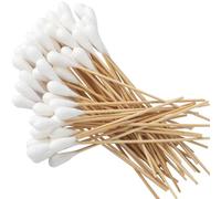 20cm Hisopos de Algodón de Largo,Bastoncillos de Algodón con Mango de Largo,Hisopos de Algodón con Asas de Madera,Cotonetes para Limpieza,Cuidado,Bastoncillos Maquillaje,60 Piezas