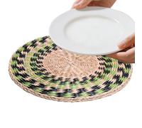 20cm Seagrass Placemat, Natural Woven Boho Farmhouse Decorative Table Mat For Dining Room and Kitchen Decor, Durable Protector | Home, Party, Wedding, Holiday, Centerpiece Place Setting Displa