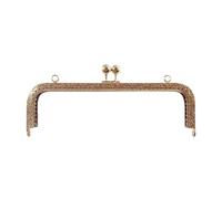 20cm Square Metal Purse Frame Handle For Clutch Bag Accessories Making Kiss Clasp Lock Bronze Tone Hardware(Light Golden)