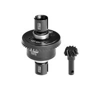 20Crmnti Steel + 7075 Alloy 10/43T Diferencial completo delantero o trasero para Traxxas 1/8 4WD Sledge Monster Truck-95076-4 Upgrades - Negro