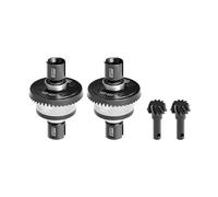 20Crmnti Steel + 7075 Alloy 10/43T Juego de diferencial completo delantero y trasero ForTraxxas 1/8 4WD Sledge Monster Truck Upgrades - Plata