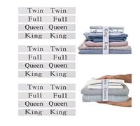 20er Pack Cama Organizador Hoja Sujetadores - Bandas elásticas Guardianes Armario Organización para Queen King Twin Etiquetas - Linen Storage Solution