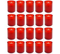 20er Set Luz Tumba Rojo Vela Tumba Pequeño Friedhofskerzen Grabbrenner Nr.24
