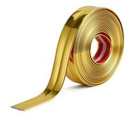 20FT/6Meters Wall Corner Protector Peel and Stick Corner Trim Molding Flexible Inside & Outside Wall Edge Guard Self Adhesive Moulding Trim for Edge Use(Gold,3+3cm/6cm)