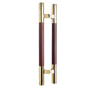 20inch/24inch/47inch Stainless Steel Handle Pull,Double Sided Push Pull Door Handle, for Hotel Office Kitchen Glass/Wooden Door, Wood-Like Texture Design(Gold,60cm/23.6in)