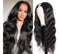 20Inch Body Wave U Part Human Hair Wig Glueless Wigs U Part Wig for Black Women Peluca U Part de Cabello Humano con Onda Corporal para Mujeres Negras