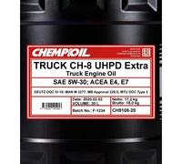 20L CHEMPIOIL Marcha Suave aceite motor CH-8 Camión Extra Uhpd 5W-30 Deutz