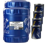 20L de aceite de motor Mannol Energy 5W-30 4x Mannol Motor Flush Aditivo