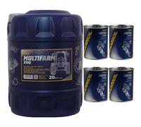 20L MANNOL Aceite Motor SAE10W-30W Multifarm STOU Limpieza De Motor