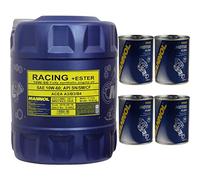 20L Mannol Racing + Ester 10W-60 API SN/SM/CF Motor Engranaje Motor Flush