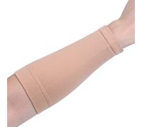 20LY 1 par de mangas de compresión para antebrazo completo, manga de tatuaje para hombres y mujeres, protección UV, beige, L
