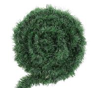 20M Guirnaldas Verdes Navidad,No Iluminado Guirnalda De Pino Verde Artificial, Guirnalda Navideña Suave para Decoraciones De Coronas De Fiesta De Navidad En Interiores Al Aire Libre