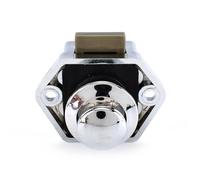 20mm Camper Car Push Lock Caravana Motor Gabinete Cajón Pestillo Botón Cerraduras 5 Unids(Chrome)