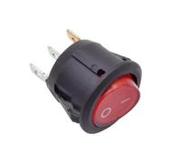 20mm KCD1-101 Round Rocker ON OFF Half Single Pole 220V Red Green Blue Yellow Black Light Toggle Switch 1Pcs(Total Round Switch,1)