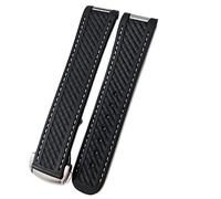 20mm Rubber Silicone Watch Band for Omega Strap 300 AT150 Aqua Terra Ultra Light 8900 Steel Buckle Watchband Bracelets (Color : Blue, Size : 20mm Silver Buckle)