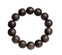 20mm12beads,Lllunimon Pulsera de cuentas de madera de agar de Indonesia natural unisex Cuentas de sándalo Oración Meditación Rosario budista Pulseras Mala para hombres y mujeres
