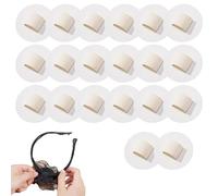 20Pack Felt Hair Band Pad, DIY Felt Hair Band Decor Base with Elastic Bands for Tea Party Headbands, Securely Glued Not Easy to Fall Off (White)