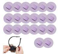 20Pack Felt Hair Band Pad, DIY Felt Hair Band Decor Base with Elastic Bands for Tea Party Headbands, Securely Glued Not Easy to Fall Off (Purple)