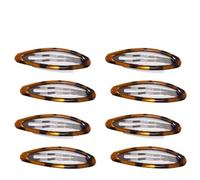 20pc Vintage Leopard Hair Clips Cute Korean Charm Clip Print Glue Oval Woman Accessories