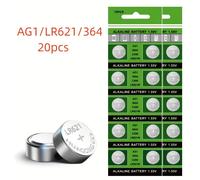 20pcs 1.55V AG1 LR621 364 164 531 SR621 SR621SW SR60 CX60 Pila de Botón para Reloj Juguetes Control Remoto Baterías de Moneda