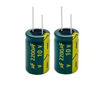 20PCS 10V 2200UF Electrolytic Capacitor, High Frequency Aluminum Capacitors for Refrigerator, TV, LCD Monitor Capacitance Meters