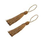 20pcs 15.5cm / 6 Pulgadas de Seda Sedoso Marcador Borlas con 2-pulgada Cord Loop y Pequeño Nudo Chino para la Fabricación de Joyas, Recuerdo, Marcadores, Accesorio del Arte de Bricolaje (Café Ligero)