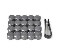 20Pcs 17mm Gray Wheel Center Nut Caps Car Tire Lug Nut Bolt Plastic Covers Decor Styling Protector Accessories