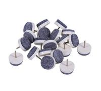 20pcs 20 Mm Muebles Suelo Fieltro pavimentado Uñas Silla Mesa Plataforma Protector Marrón Blanco Abs Plástico Anti-Skid Sin Ruido Fácil de Usar (BROWN) (WHITE)