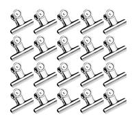 20PCS 38mm Bulldog Clip, Piezas Bulldog Clip, Pinza Bulldog, Plata Binder Clip, Clips Bulldog, Metálicos Para Oficina Y Escuela, Pinzas Resistentes Con Diseño Para Colgar Y Alta Capacidad De Sujeción