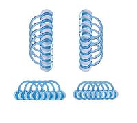 20Pcs Abridor de Boca Dental Retractor de Mejilla en forma de C Dental Intraoral Labio Mejilla Abrelatas para Blanqueamiento de Dientes Azul 5L+10M+5S