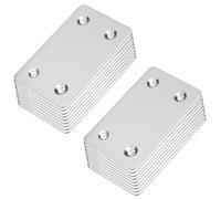 20Pcs Acero Soportes de Esquina Planos para Madera, Inoxidable Soporte de Placa Plana, Placas de Unión Planas Pletinas, Conector de Soporte de Fijación Reparación para Reparar Sillas, Mesas