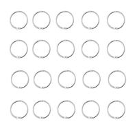 20pcs Anillos de Libro,Anillas Encuadernar - 25mm Metal Bisagra Anilla Libro Hojas Sueltas Anillas para Oficina Scrapbooking Carpeta Àlbum Llavero Cuaderno