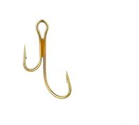 20pcs anzuelos de pesca de púas doble gancho conjunto hecho de acero de alto carbono para la pesca del lucio (8#)