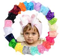 20pcs Baby Dadand Bows Bows Soft Strusa Baby Girl Bands 6.3 '' Cabezas de diadema recién nacido Bandas para el cabello con arcos Accesorios para el cabello para niños pequeños para niños pequeño