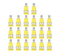 20Pcs Banana Socket 4mm, Accesorios de Prueba Eléctrica, Resistencia a la Corrosión y Alta Conectividad - Excelente Rendimiento, Material Duradero, Ideal para Equipos Electrónico (Amarilla)
