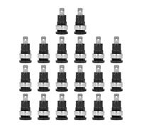 20Pcs Banana Socket 4mm, Accesorios de Prueba Eléctrica, Resistencia a la Corrosión y Alta Conectividad - Excelente Rendimiento, Material Duradero, Ideal para Equipos Electrónico (Negro)