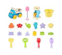 20pcs Beach Toy Set - ABS Sand Play Kit With Bucket Molds & Shovel - Interactive Garden Playground Park Summer Toy - Lake Waterfront Resort Vacation Essentials For Kids