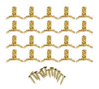 20pcs Bisagras para Armario, Bisagras con 90 grados de rotación de Soporte Bisagra de Resorte Cierre de Resorte para Cajas de Vino o Joyas Estuche de Madera(Gold)