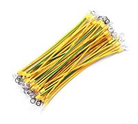 20PCS BVR Solar DC Cable de conexión a tierra con terminales que soportan tamaños de conductor estándar 10 12 14 AWG en configuraciones fotovoltaicas (2.5mm2-20CM)