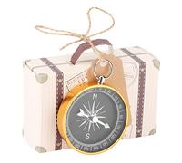 20PCS Cajas De Regalo, Paquetes Caramelo La Boda, Mini Brújula Regalo Recuerdo Con Colgante Kraft, Caja Cartón, Papel Asas, Sorpresa Y Etiquetas Kraft Para Fiesta Cumpleaños (Oro)