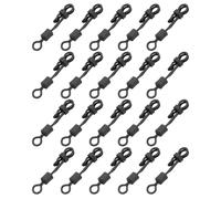 20pcs Cambia Rápidamente Los Giratriz con Clam -Clam Clip Anillos Rodantes Terminales De Conector Tocando Accesorios De Pesca Carpas Conector Línea Tippet Duradera